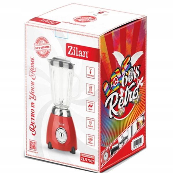 BLENDER KIELICHOWY CZERWONY 2 BIEGI PULSE RETRO 500W zdjęcie 8