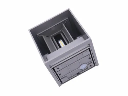 Kinkiet zewnętrzny LED 2x3W 3000K IP54 szary CUBE na Arena.pl