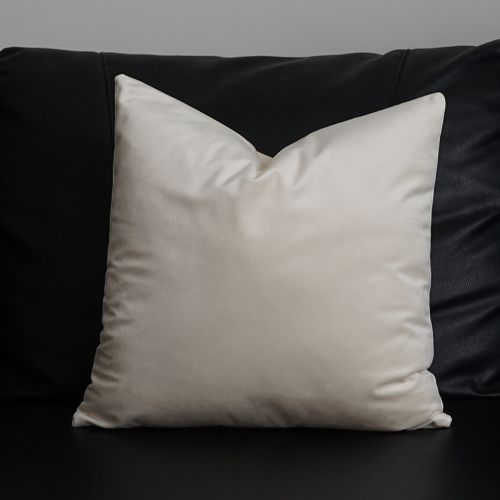 Poszewka BIAŁA poduszka ECRU aksamitna ozdobna dekoracyjna 40X60CM na Arena.pl