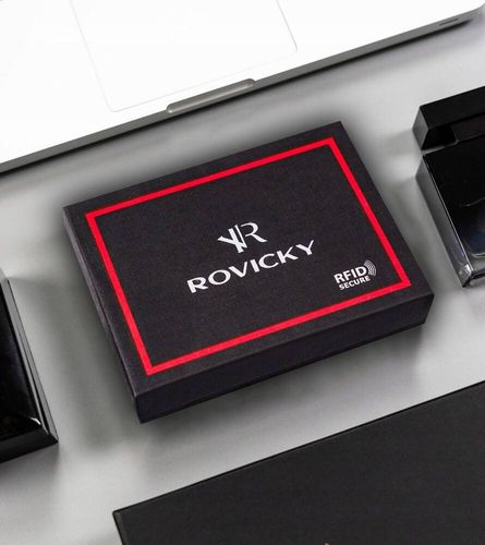 elegancki, skórzany portfel męski - rovicky na Arena.pl