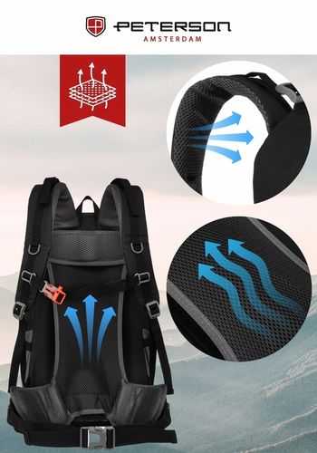 Plecak trekkingowy 40L PETERSON sportowy turystyczny w góry z pokrowcem na Arena.pl