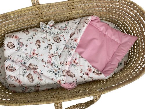 Rożek z tkaniny 100% bawełnianej premium - Jeże połączonej z velvetem na Arena.pl