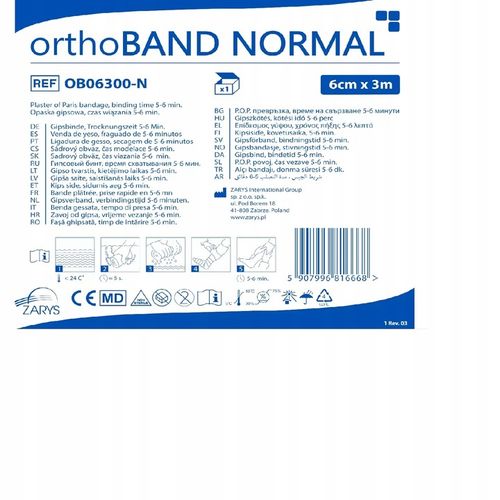 Opaska gipsowa, orthoBAND NORMAL 15cm x 3m na Arena.pl
