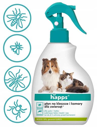 happs - płyn na kleszcze i komary dla zwierząt 200ml na Arena.pl