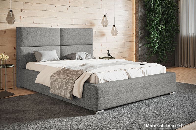 Łóżko tapicerowane LUX 3 180x200 ze  Stelażem i pojemnikiem zdjęcie 4