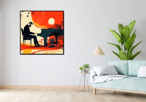 Plakat 100x100cm Pianista na Arena.pl