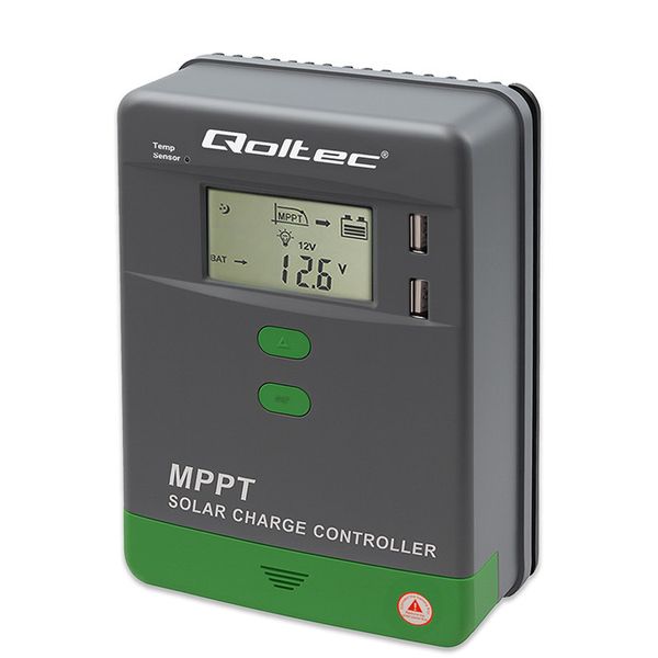 Qoltec Regulator MPPT 40A LCD Bluetooth 12/24V zdjęcie 1