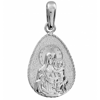 SREBRNY MEDALIK Z MATKĄ BOSKĄ Z DZIECIĄTKIEM PRÓBA SREBRA 925