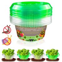 Obroże Kołnierze Przeciw Ślimakom 24cm Zestaw 24 Sz Zielony i Przezroczysty