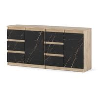 Komoda 160cm Nowoczesna 6 Szuflad Duża Szafka Dąb Sonoma San Sebastian
