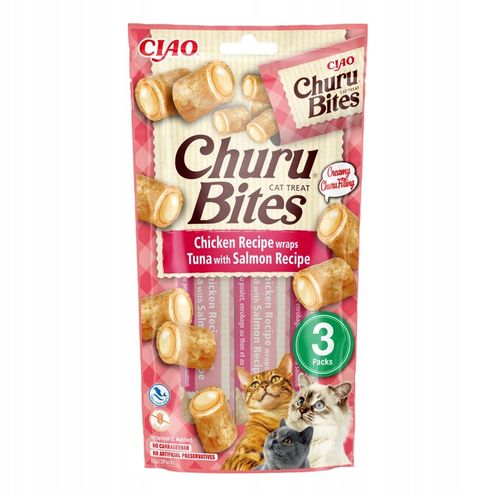INABA CAT CHURU BITES CHICKEN Przysmaki dla Kota ZESTAW 4 opak. x (3x10g) na Arena.pl