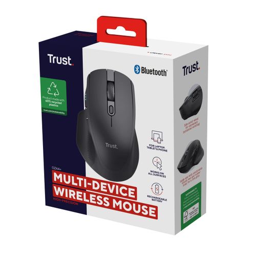 Myszka Trust OZAA+ MULTI-CONNECT WIRELESS (czarny) na Arena.pl