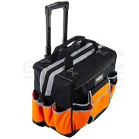 Torba monterska narzędziowa na kółkach ze wzmocnieniem i telekopowym uchwyt