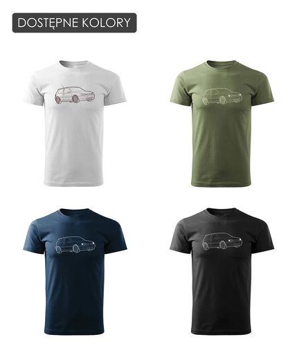Koszulka VW Golf 4 z samochodem Golf 4 męska biały REGULAR XL na Arena.pl