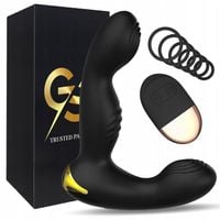 ZDALNIE STEROWANY MASAŻER PROSTATY Z PILOTEM +RINGI JĄDRA PENIS