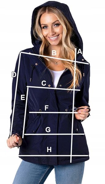 TALIOWANA WIOSENNA Kurtka PARKA z Kapturem 3 KOLORY Przejściowa XL zdjęcie 7