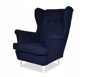 Fotel uszak ARI skandynawski Family Meble granatowy elegancki jeans