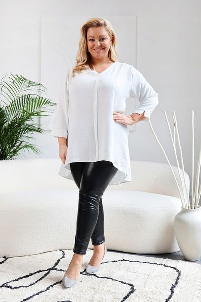 Biała TUNIKA damska DUŻE ROZMIARY 8XL zdjęcie 2