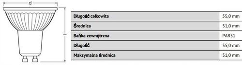 10PAK Żarówka LED GU10 4,3W = 50W 350lm 2700K Ciepła 36° OSRAM na Arena.pl