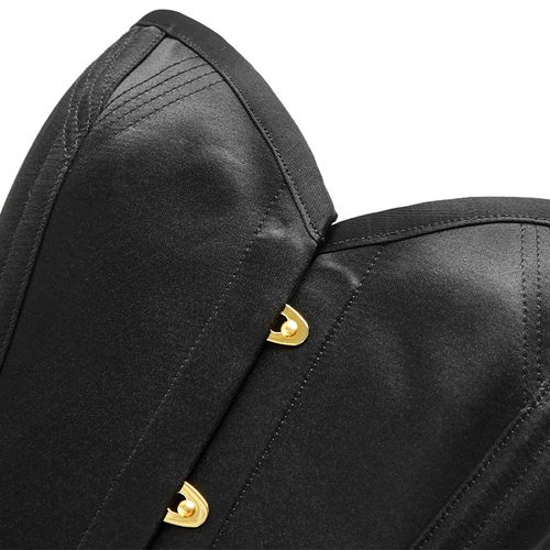 czarny gorset zasłaniający piersi upko black overbust corset s upko na Arena.pl