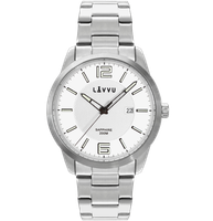 LAVVU 20 ATM Zegarek ze szkłem szafirowym DYKKER Silver