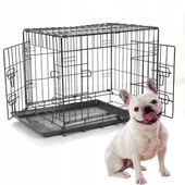 Metalowa Klatka Kennelowa CZARNA Kojec DLA PSA M