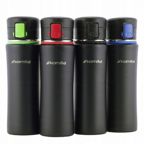 KUBEK TERMICZNY TERMOS STALOWY 100% SCZELNY pojemny bidon KAMILLE 500 ml na Arena.pl