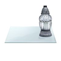 SZKLANA PODSTAWKA POD ZNICZE z LUSTRA 569a 30x20cm