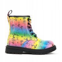 BUTY Jesienne Dziecięce Botki Kozaki Na Zamek Ocieplane Zimowe Uni Blue 25