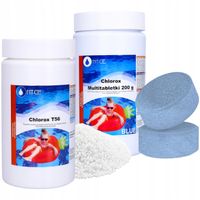 2 x 11w1 Chlor do basenu 1kg 200g tabletki multi do jacuzzi + chlor szok 1k