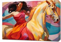 Obraz 70x50cm Taniec na Wietrznym Koniu