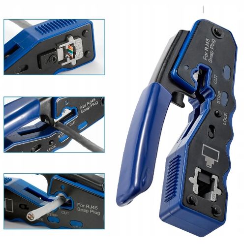ZACISKARKA WTYKÓW PRZELOTOWYCH RJ45 PASS THROUGH ŚCIĄGACZ IZOLACJI STRIPPER na Arena.pl