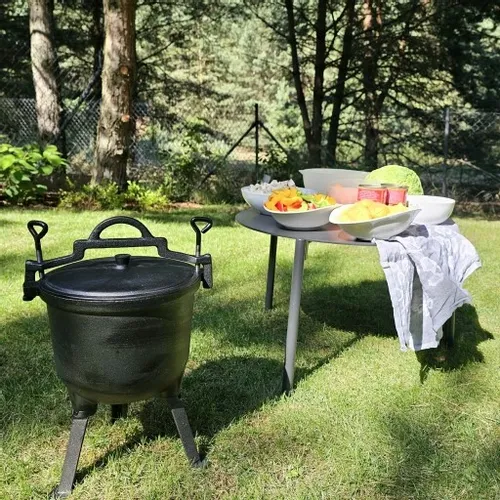 KOCIOŁEK ŻELIWNY GARNEK myśliwski węgierski pieczonki 10L na OGNISKO GRILL na Arena.pl