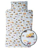 Pościel dziecięca 100x135 chłopięca koparka budowa