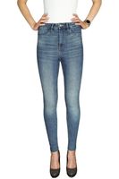 H&M Jeansy Sprany Ciemny Jeans, Wysoki Stan - 34 / XS