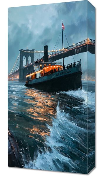 Obraz 30x60cm Stary Parowiec zdjęcie 1