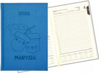 GRAWEROWANY KALENDARZ DZIENNY książkowy A5 2026 personalizacja imię