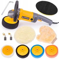 POLERKA POWERMAT SAMOCHODOWA Z REGULACJĄ 2600W 230V 180MM DUŻY ZESTAW