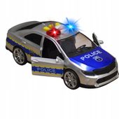 Radiowóz Policyjny Duże Auto Policja gumowe koła z Dźwiękiem i Efektami Sa