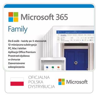 Microsoft Office 365 Family - 6 użytkowników (dawniej Home Premium)