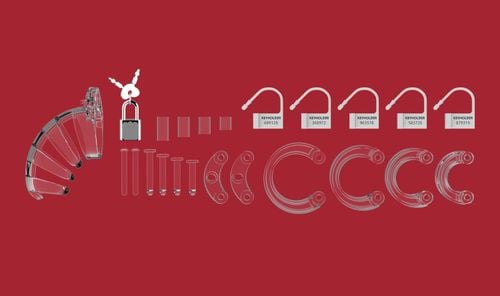 chastity model 02 transparent pas cnoty przeźroczysty man cage na Arena.pl