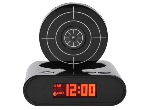 DLA DZIECI BUDZIK Z PISTOLETEM ZEGAR Z TARCZĄ GRA na Arena.pl