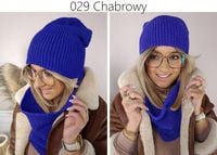 ciepły KOMPLET damski CZAPKA + KOMIN szal ZIMOWY PLECIONY polski - KOLORY