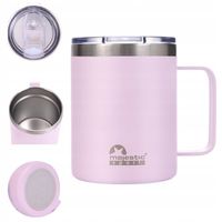 KUBEK TERMICZNY Z UCHWYTEM UCHEM NA KAWĘ HERBATĘ MAJESTIC SPORT 400 ml