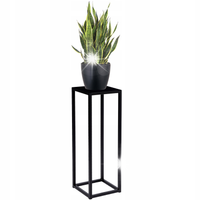 KWIETNIK STOJĄCY METALOWY LOFT INDUSTRIAL STOJAK NA KWIATY CZARNY 60 cm