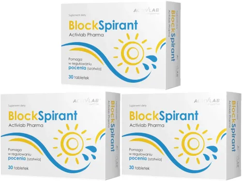 3x blockspirant regulacja pocenia 30 tabletek na Arena.pl