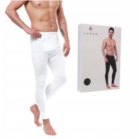 KALESONY MĘSKIE Białe Bawełniane Ciepłe Getry Wygodne na Zimę MORAJ - XXL