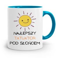 Dla Tatuażystki Tatuażysty Kubek Błękitny Prezent Z Nadrukiem Ze Zdjęciem