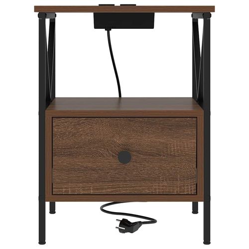 Szafka Nocna z szufladą Brązowy dąb 41.5 x 40.5 x 55 cm na Arena.pl