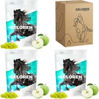 Geloren Horse HA jabłkowy dla koni żelki kolagen 3 x (60szt, 450g) fj3BP46d